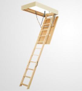 Összecsukható padlásfeljáró lépcsők fa létraszárral